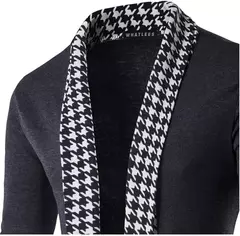 Casaco masculino de malha com punho clássico, suéter para homens de outono e inverno na internet