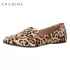 CHUQING-Sapatos leopardo para mulheres, mocassins confortáveis e respiráveis, tendência casual, marca de moda