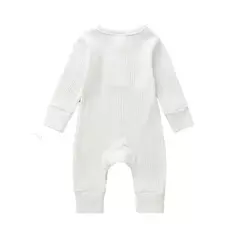 Romper de manga comprida unissex para bebê recém-nascido, cor sólida, roupas de algodão infantil, 3-18 meses, verão na internet