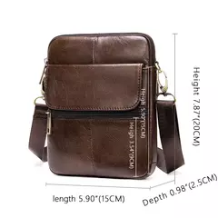Luufan-bolsa de ombro de couro genuíno masculina, pequenos sacos mensageiro, mini bolsa tiracolo de viagem masculina, nova moda, 2020 - comprar online