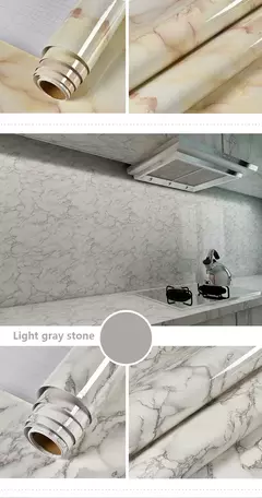 Self-Adhesive Marble Vinyl Wallpaper, PVC, impermeável adesivos de parede, Papel de contato, DIY, banheiro, cozinha, armário, bancadas na internet