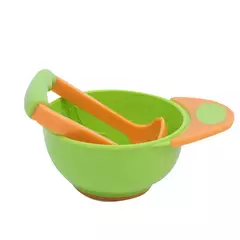 Tigela de alimentação para crianças, conjunto de moagem para alimentos, moedor e utensílios de mesa, processador de segurança para alimentos