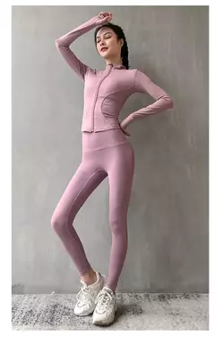 Jaqueta esportiva seca rápida com zíper para mulheres, casaco de ioga, jaqueta fitness, hoodies Running, Thumb Hole Sportwear, top de ginástica 2024 - loja online