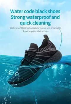 Imagem do Onemix novos sapatos de água para homem correndo tênis de malha leve de secage