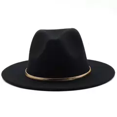 Chapéu alto Derby Igreja simples aba larga para homens e mulheres, Panamá Solid Felt Fedoras, Fedoras preto e verde, Boné de lã artificial Jazz Blend na internet