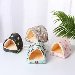 Imagem do Cute Cartoon Mini Cage para Pet, Cama de dormir, Soft Mat, Casa, Coelho, Esquilo, Cobaia, Ninho, Animal pequeno, Ratos, Rato, Hamster, Inverno, Casa