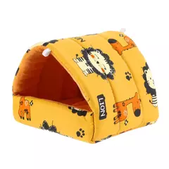 Cute Cartoon Mini Cage para Pet, Cama de dormir, Soft Mat, Casa, Coelho, Esquilo, Cobaia, Ninho, Animal pequeno, Ratos, Rato, Hamster, Inverno, Casa na internet
