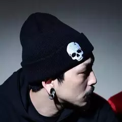 Chapéu de lã de algodão para homens e mulheres Skeleton Knitting Hip-hop Skull Cap, personalidade, Keep Warm, outono e inverno - comprar online