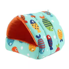 Cute Cartoon Mini Cage para Pet, Cama de dormir, Soft Mat, Casa, Coelho, Esquilo, Cobaia, Ninho, Animal pequeno, Ratos, Rato, Hamster, Inverno, Casa