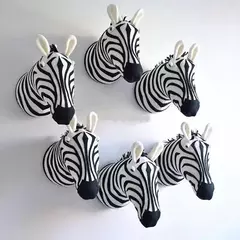 3D Animal Wall Mount for Children, Stuffed Toys for Kids, Nursery Wall, Home Decor Acessórios, Presentes de aniversário, Zebra, Elefante, Girafa - Wolf Magazine