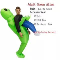 Et alienígena inflável terno alienígena monstro inflável traje assustador verde alienígena cosplay traje para adulto festa festival palco - comprar online