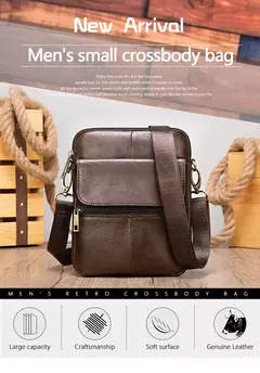 Luufan-bolsa de ombro de couro genuíno masculina, pequenos sacos mensageiro, mini bolsa tiracolo de viagem masculina, nova moda, 2020