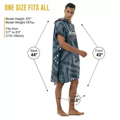 HOTMANGO-Toalha Poncho de Microfibra, Traje Surf Beach, Roupete de Banho com Capuz, Atividades Impermeáveis, Homens e Mulheres Adultos - loja online