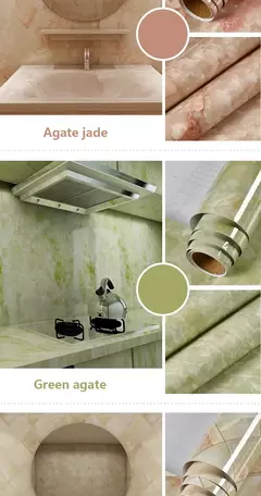Self-Adhesive Marble Vinyl Wallpaper, PVC, impermeável adesivos de parede, Papel de contato, DIY, banheiro, cozinha, armário, bancadas - Wolf Magazine