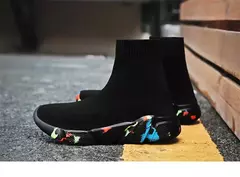 Grande número de alta superior peso leve masculino tênis meias dos homens tênis corrida sapatos femininos verão esportes esporte homem tênis azul B-524 - loja online