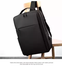 Impermeável Nylon Laptop Mochila para Homens, Mala De Viagem, Carregamento USB, Mochilas Escola De Computador, 15.6";;VERDADEIRO;;"black - loja online