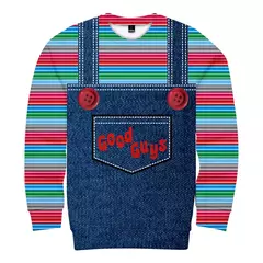 Chucky-Homens 3D Full-Print Hoodies Filme de Terror, moletom Hoodie, Traje Cosplay, Streetwear, Unisex, Nova Moda, 2024 - loja online