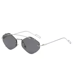 Óculos de sol sem aro para homens e mulheres, óculos de sol retrô, marca designer óculos UV400 Shades, óculos femininos na internet