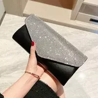 YoReAi-Beading Bolsa para Mulheres, Clutch Feminino, Bolsas de Ombro, Bolsas Festa, Veludo, Hobo-Bag Brilhante, Messenger Bag, Marca de Luxo