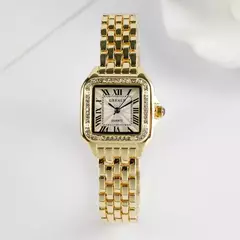 Relógio de pulso quartzo quadrado feminino, relógio prata simples, pulseira de aço, marca clássica, 2021 - Wolf Magazine