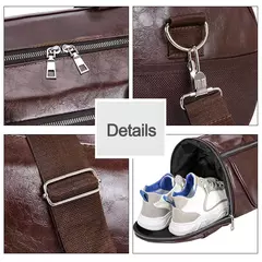 Saco de ginástica esportiva com bolso para homens e mulheres, Bolsas de ombro com sapatos, Fitness Training, bolsa de viagem de couro impermeável - loja online