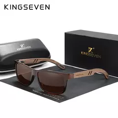 KINGSEVEN-Óculos De Sol Polarizados De Madeira Vintage para Homens e Mulheres, Moda Quadrada Óculos De Sol, Proteção De Madeira UV400, 100% - comprar online