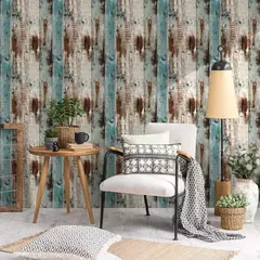 Imagem do Papel de parede de madeira para decoração de bancada, papel de parede removív