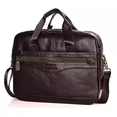 Bolsas casuais de couro genuíno para homens, sacos para laptop, sacos masculinos de viagem de negócios, bolsa de ombro masculina