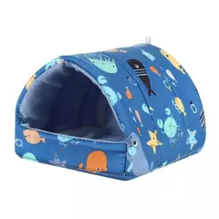 Imagem do Cute Cartoon Sleeping Bed for Pet, Mini Cage, Coelho, Esquilo, Ninho de cobaia, Ratos pequenos, Rato, Casa de hamster, Tapete macio quente, Inverno