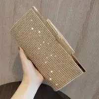 YoReAi-Beading Bolsa para Mulheres, Clutch Feminino, Bolsas de Ombro, Bolsas Festa, Veludo, Hobo-Bag Brilhante, Messenger Bag, Marca de Luxo - loja online