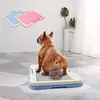 Vaso sanitário portátil para treinamento de cães, vaso sanitário para animais de estimação, para cães pequenos, gatos, caixa de areia, suporte para almofada de cachorro, bandeja, suprimentos para animais de estimação