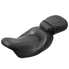 Assento de passageiro duplo para motocicleta, perfil baixo, para harley touring, cvo, street glide, road king, clássico especial 2009-2023 2022 - loja online