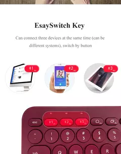 Imagem do Logitech-k380 teclado bluetooth sem fio multi-dispositivo, ultra-fino, para windows, mac, chrome, ios, android