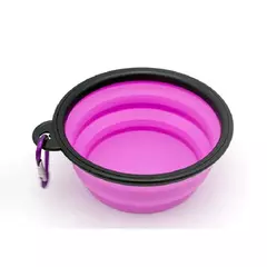 Imagem do Suprimentos de alimentação para cães, tigela dobrável de silicone portátil, recipiente de água para cachorros com mosquetão, tigela dobrável para gatos, acessórios para viagem para animais de estimação