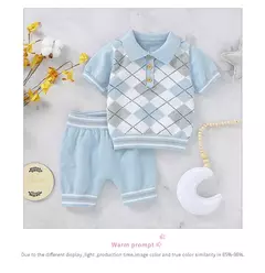 Tops e calças de manga curta para bebê, criança, meninos, roupas de meninas, roupas recém-nascidas, roupas infantis, verão, moda, 2pcs, 0-18m na internet