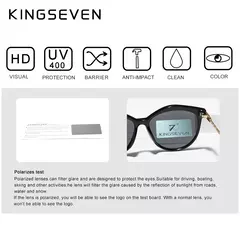 KINGSEVEN Óculos polarizados femininos, lente gradiente, óculos de sol de luxo, marca 2022