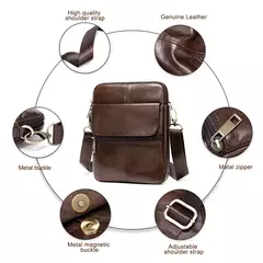 Luufan-bolsa de ombro de couro genuíno masculina, pequenos sacos mensageiro, mini bolsa tiracolo de viagem masculina, nova moda, 2020 - Wolf Magazine