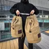 Mochilas de Viagem Esportiva de Grande Capacidade, Bagagem Masculina, Canvas Bucket Shoulder Bag, Caminhadas Duffle Bags, Mochila Masculina, Mochila Exterior