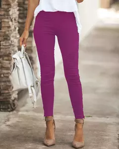 Mulheres Outono Calças de Cintura Alta Calça Mulheres Escritório Cinza Chique Elegante OL Vestuário Calças Lápis ZYYX-WDC8507 - Wolf Magazine