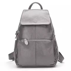 Mochila Zency-Anti-Roubo de Couro Feminina, Mochila de Grande Capacidade, Bolsa Designer de Viagem, Couro Branco, Qualidade, Elegante, A ++ - loja online