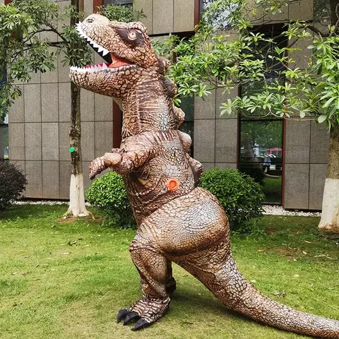 Adulto trajes de dinossauro inflável halloween anime festa cosplay disfraz purim mascote listrado role play roupas para homem mulher