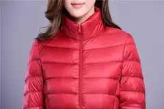Imagem do Casaco de sopro ultraleve e leve feminino, jaqueta quente, parkas coreano slim fit, curto, moda feminina, 15 cores, 5XL, primavera
