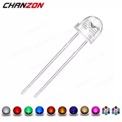 100 peças 5mm diodo led chapéu de palha branco quente vermelho verde azul uv roxo amarelo laranja rosa rgb flash grande angular lâmpada emissora