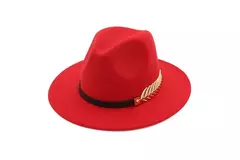 Chapéu Fedora feminino com cinto de pérolas, boné Trilby Vintage, chapéu Panamá de feltro, lã quente, jazz feminino - loja online