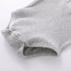 Conjunto de bodysuits de manga comprida e calças elásticas para bebé, com nervuras, xadrez, roupa sólida, infantil, recém-nascido, menina, menino, primavera, outono, 2 peças - comprar online