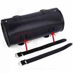 Imagem do Garfo da motocicleta bolsa de viagem couro do plutônio à prova dwaterproof água sacos ferramenta sela saco cauda do vintage bagagem para harley bobber/suzuki/honda