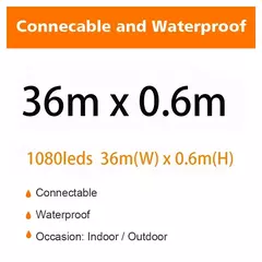 LED Icicle String Fairy Lights, Guirlanda de Natal, jardim ao ar livre, festa de rua, casamento, iluminação decorativa, droop 0.6m, 40m