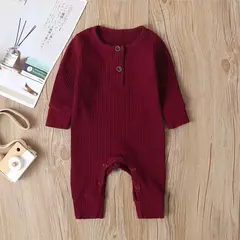 Macacão de algodão manga comprida para bebê recém-nascido, macacão para meninos e meninas, macacão playsuit, roupas infantis, outono - comprar online