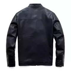 Jaqueta de couro do falso dos homens da motocicleta 8xl jaquetas masculinas preto jaqueta de couro masculino outwear masculino do plutônio de couro dos homens casacos marca - Wolf Magazine