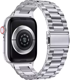 Imagem do Pulseira de Aço Inoxidável para Relógio Apple, Pulseira High-End, Ultra 2, 49mm, 9, 8, 7, 45mm, 41mm, iWatch 6, 5, 4, 3, SE, 44 milímetros, 42 milímetros, 40 milímetros